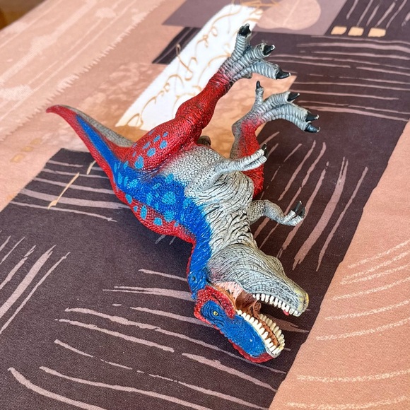 2011 Schleich Blue Red Tyrannosaurus Rex Dinosaur T-Rex D-73527 Figure - Picture 9 of 12